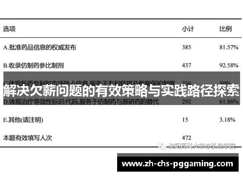 解决欠薪问题的有效策略与实践路径探索
